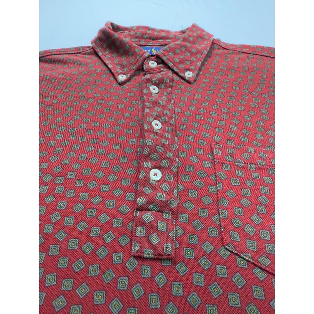 Vintage Ralph Lauren Long Sleeve Burgundy Button Down Shirt Size M - Picture 3 of 9